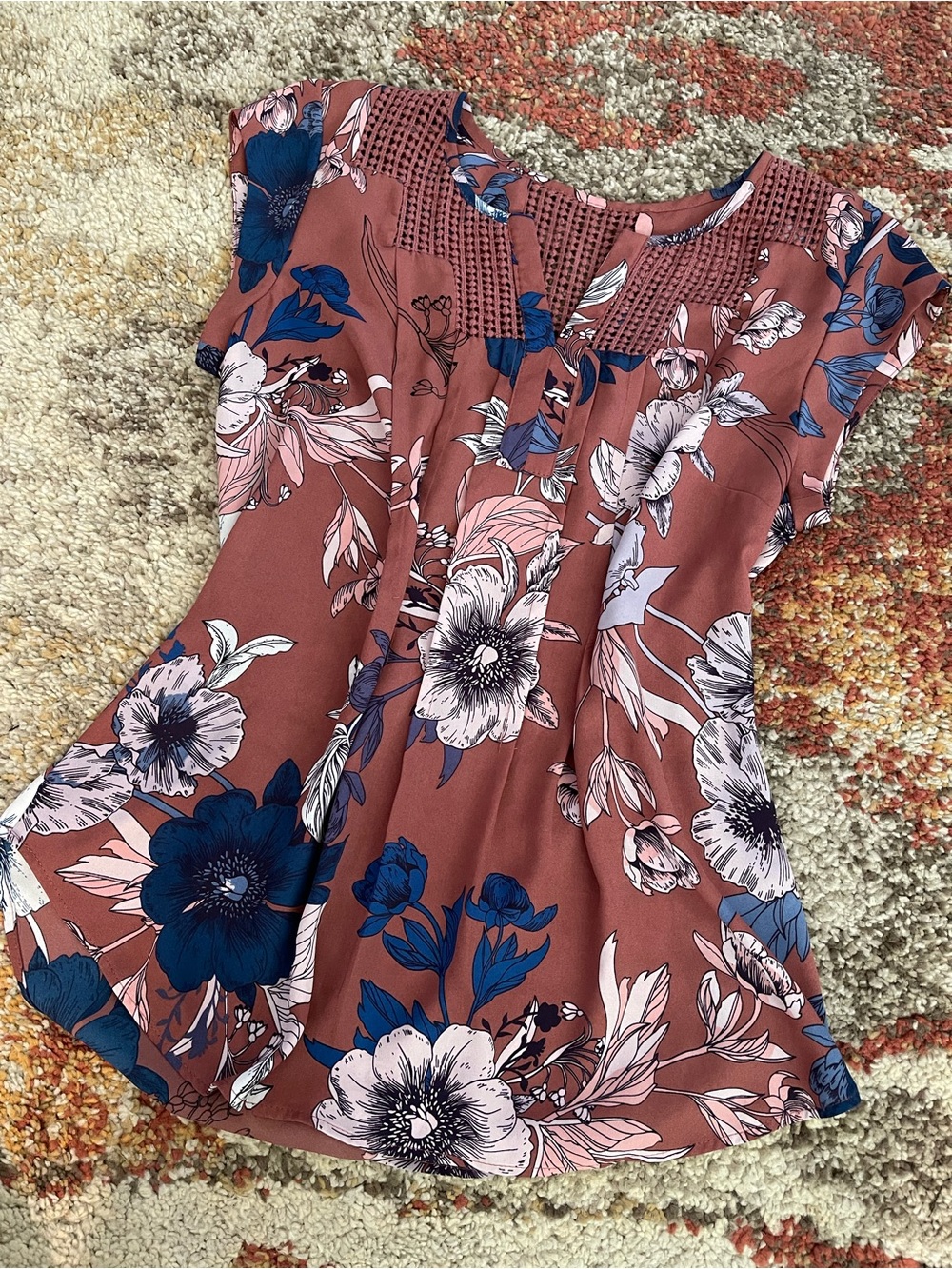 Mauve Floral Top